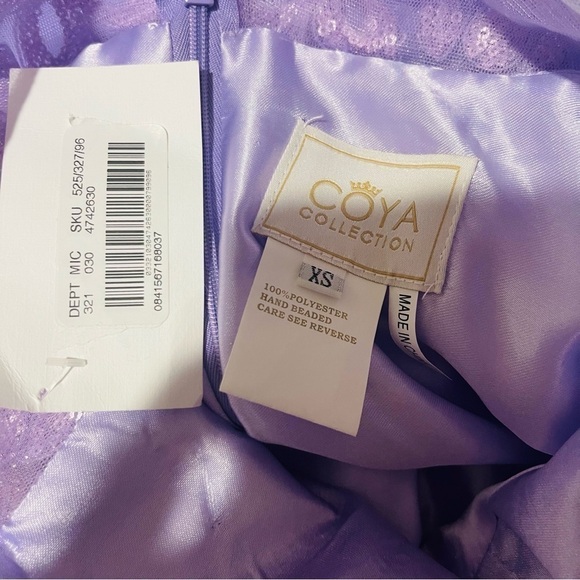 Coya Collection New XS Floral Embroidered Open V Back Tulle Fit and Flare Dress - Picture 14 of 14